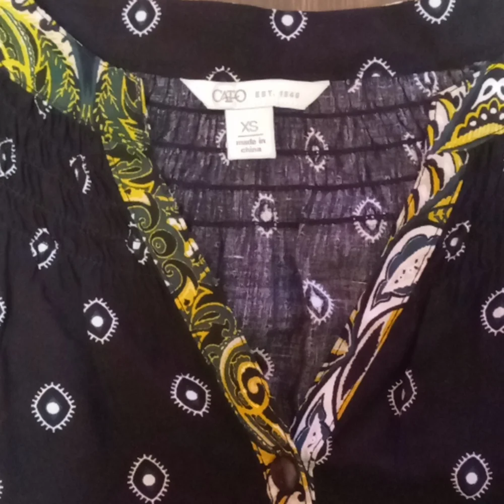 Cato XS 3/4 Sleeve Pattern Shirt - Picture 3 of 3